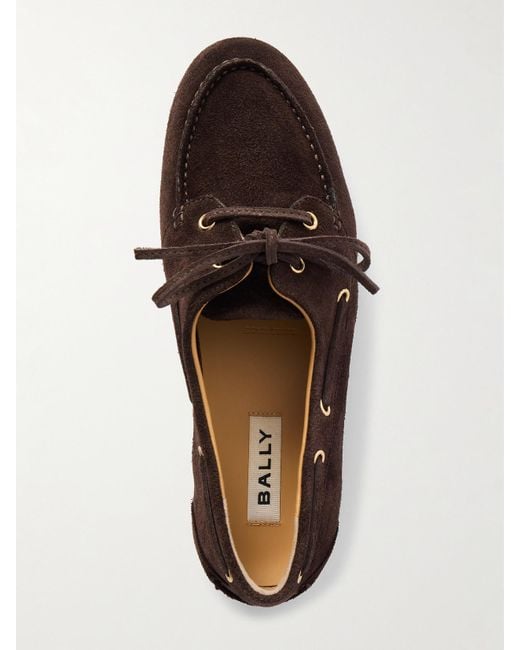 Bally Brown Pathy Suede Loafers