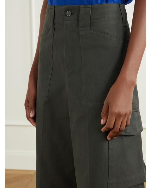 Rier Gray Garment-Dyed Cotton-Twill Shorts