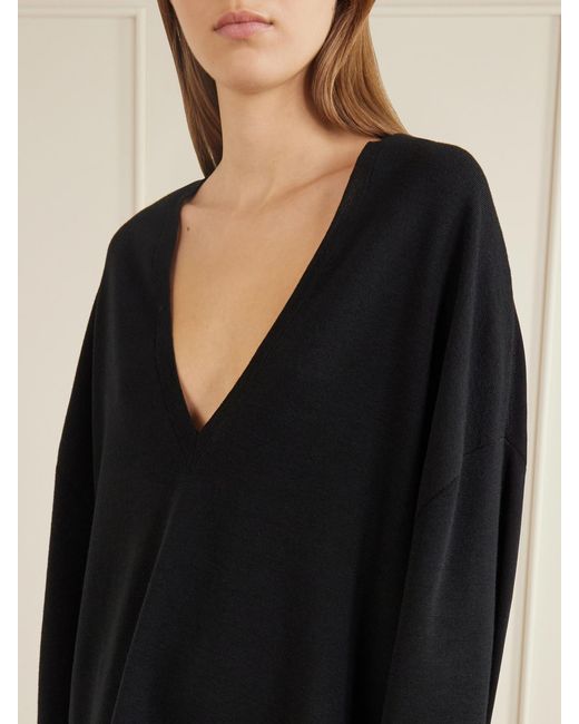 Tom Ford Black Cropped Wool Sweater