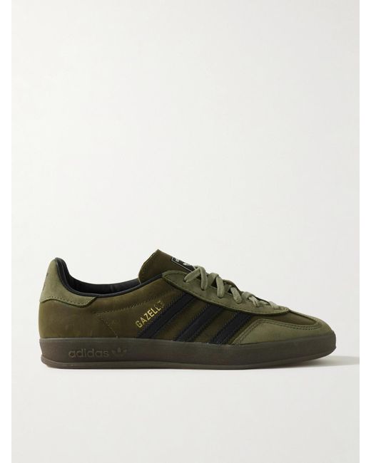 Adidas Originals Green Gazelle Indoor Sneakers Aus Veloursleder Mit Lederbesätzen