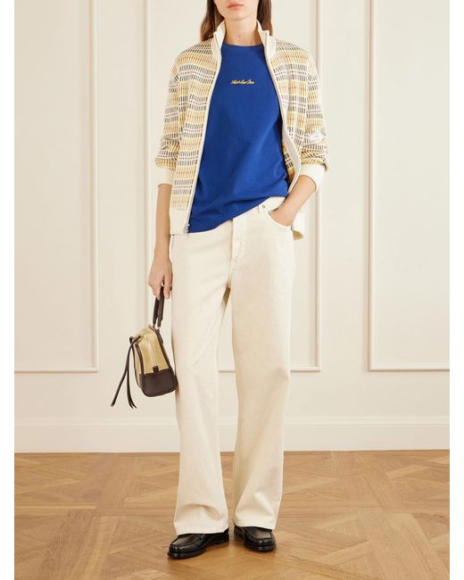 Aimé Leon Dore Blue Logo-Embroidered Cotton T-Shirt