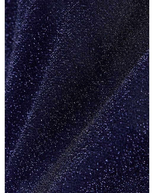 Oseree Blue Lumière Rose Appliquéd Metallic Bikini