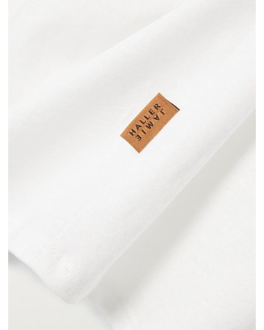 Jamie Haller White The Draped Tee Cotton And Modal-Blend Jersey T-Shirt