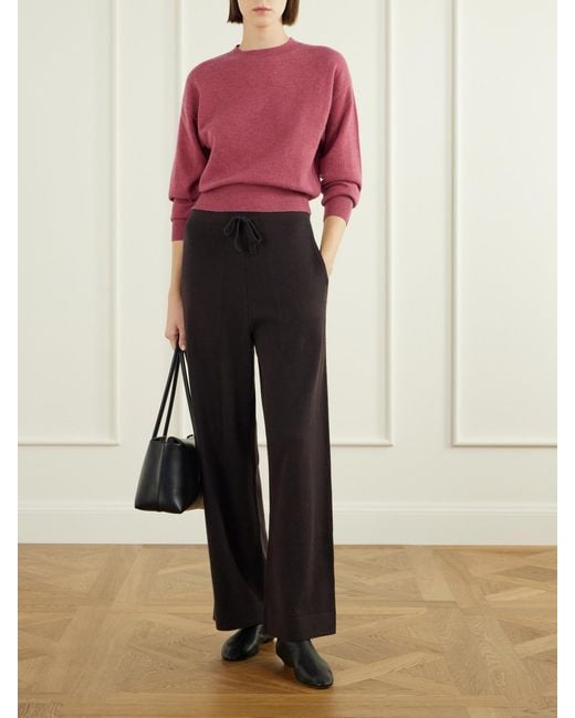 LeKasha Red Menorca Cropped Cashmere Sweater