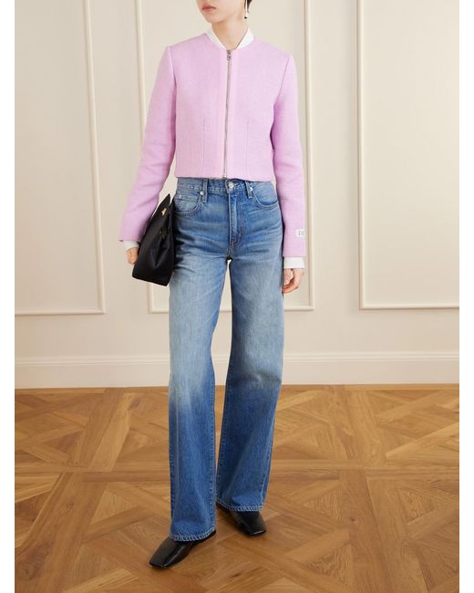 Patou Pink Cotton-Blend Tweed Jacket