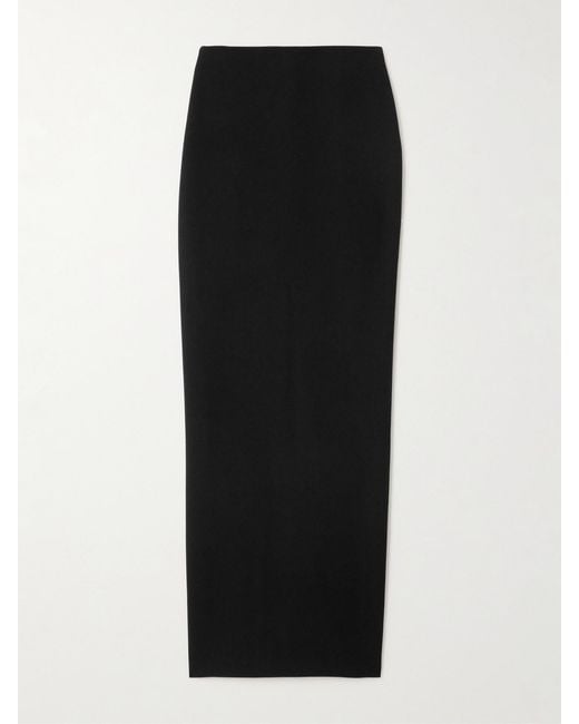 Monot Black Crepe Maxi Skirt