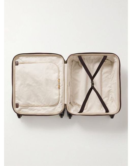 Valise En Toile Enduite Imprimée À Finitions En Cuir Savoy Gucci en coloris Metallic