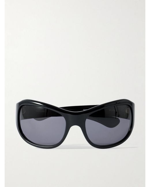 THISTLES Black The Atlas D-Frame Acetate Sunglasses