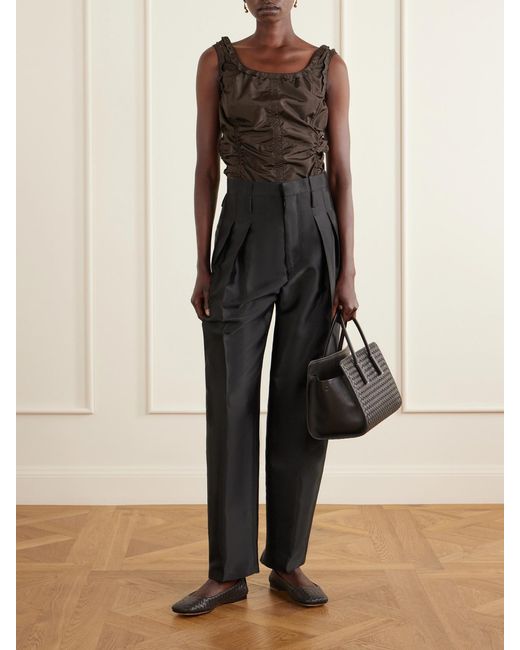 Bottega Veneta Black Barbara Intrecciato Leather Shoulder Bag