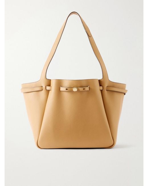Tory Burch Natural Romy Textured-Leather Tote