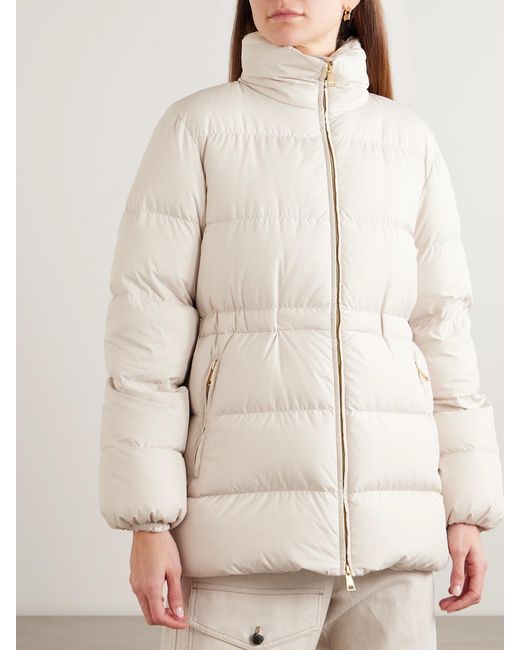 Moncler Natural Brossette Quilted Padded Shell Down Jacket