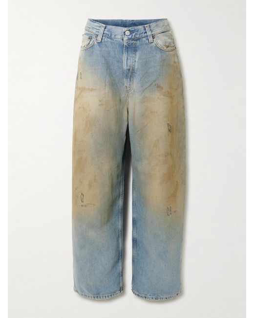 Acne Blue Halbhohe Jeans Mit Weitem Bein Aus Bio-Denim