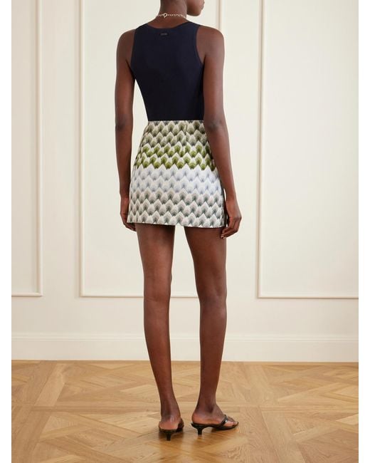 Missoni White Embellished Crochet-Knit Mini Skirt