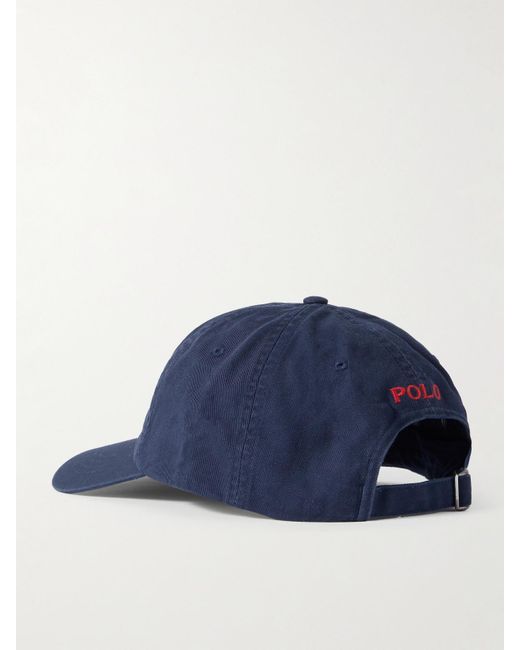 Polo Ralph Lauren Blue Embroidered Cotton-Twill Baseball Cap