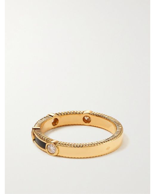 Viltier Metallic Rayon 18-Karat, Onyx And Diamond Ring