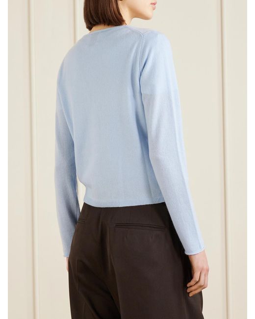 Allude Blue Cashmere Cardigan