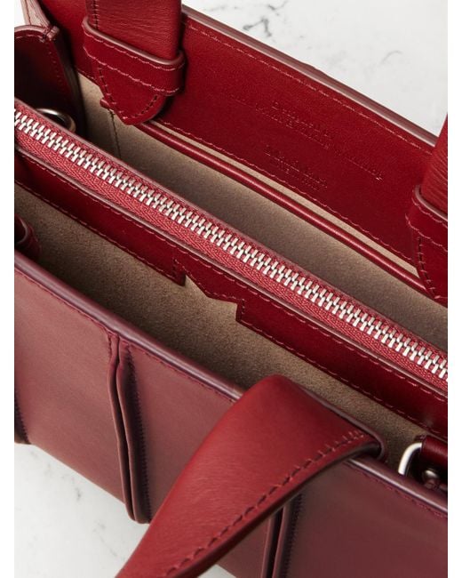 Sac À Main En Cuir À Plis Whitney Bag 3 Micro Max Mara en coloris Red