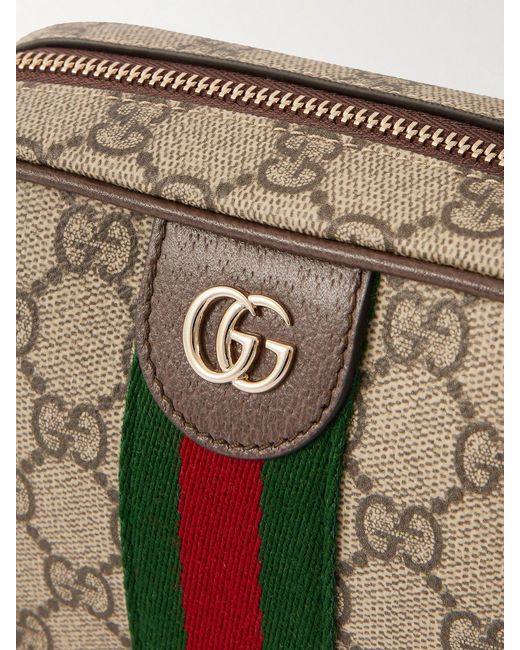 Gucci Multicolor Ophidia Mini Webbing And Leather-Trimmed Printed Coated-Canvas Shoulder Bag