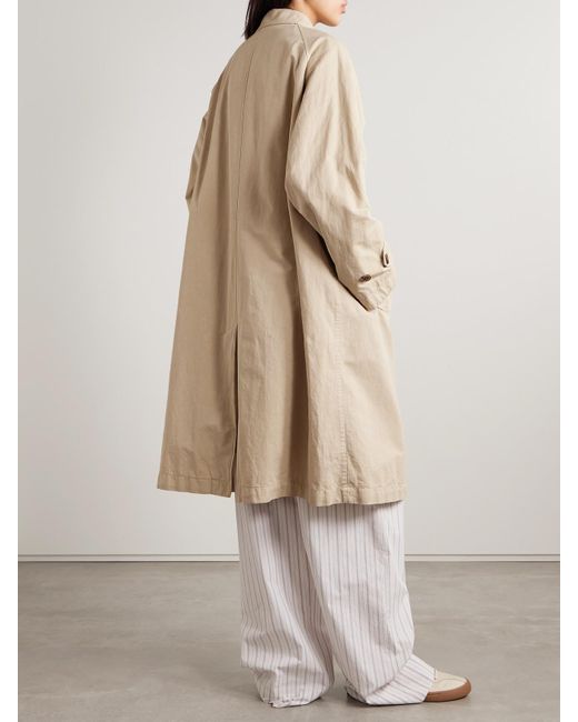 The Row Natural Tavishina Cotton And Linen-Blend Coat