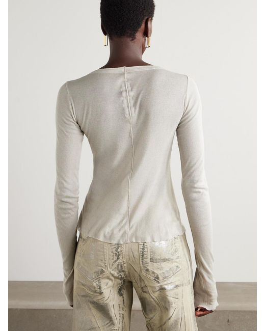 Rick Owens White Cotton-Jersey T-Shirt