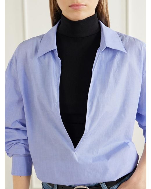 Ssstein Blue Skipper Cotton Shirt