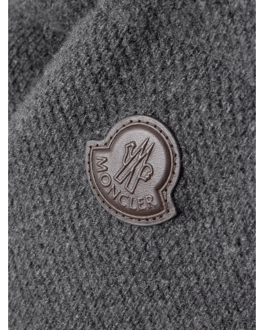 Moncler Gray Breze Appliquéd Quilted Flannel Down Jacket