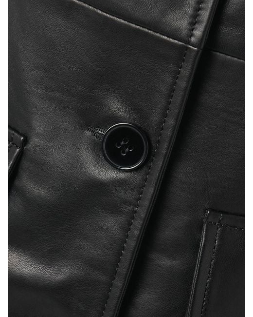 Nour Hammour Black Vernes Leather Jacket
