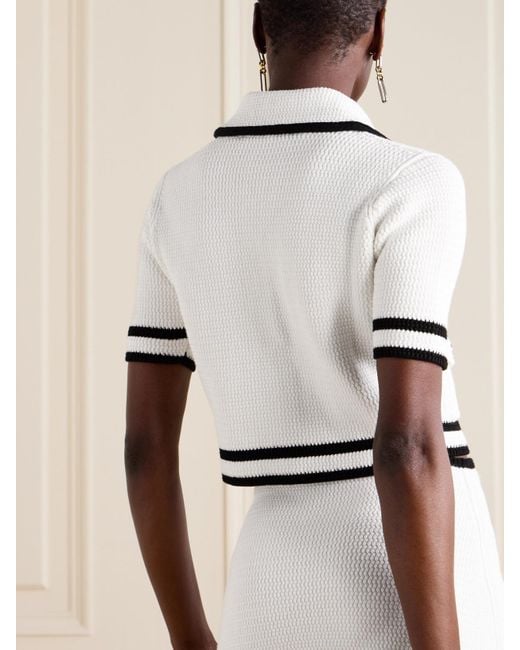 Nina Ricci White Cardigan Aus Einer Baumwollmischung