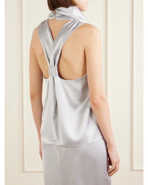 Violante Nessi White Innamorato Satin Top