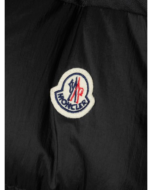 Moncler Black Verone Reversible Jacquard-Trimmed Quilted Shell Down Jacket