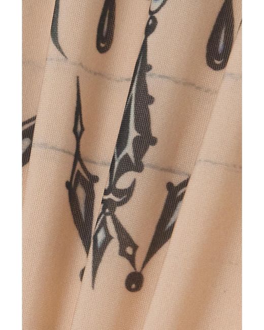 Jean Paul Gaultier Natural Knwls Printed Stretch-Jersey Top