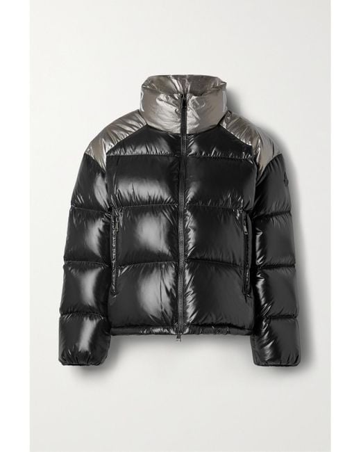Moncler Black Cuscute Two-Tone Quilted Shell Down Jacket