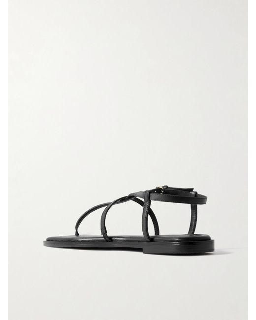A.Emery Black Remly Leather Sandals