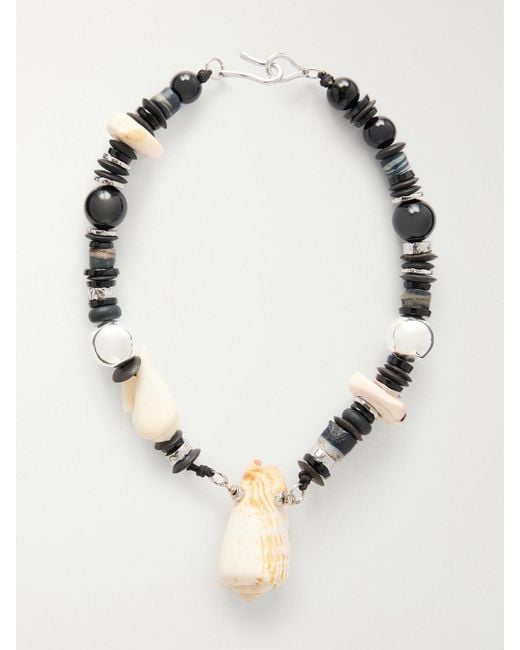 Tohum Design Natural Samsara, Onyx And Seashell Necklace