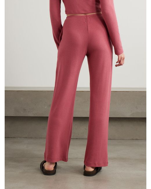 Leset Pink Lauren Jogginghose Mit Ausgestelltem Bein Aus Stretch-Jersey