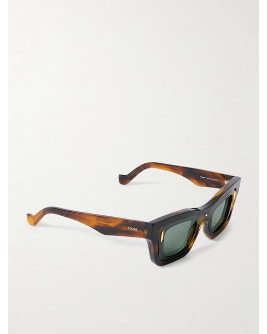 Loewe Brown Square-Frame Tortoiseshell Acetate Sunglasses