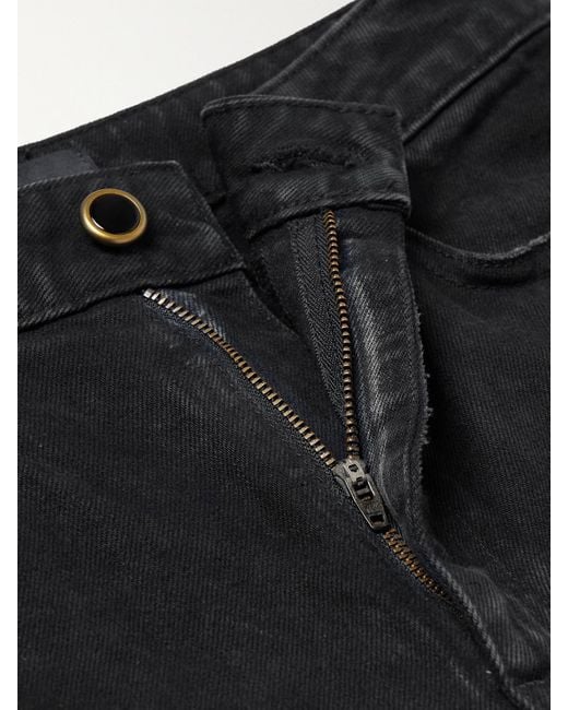 Khaite Black Abigail Cropped High-Rise Straight-Leg Jeans