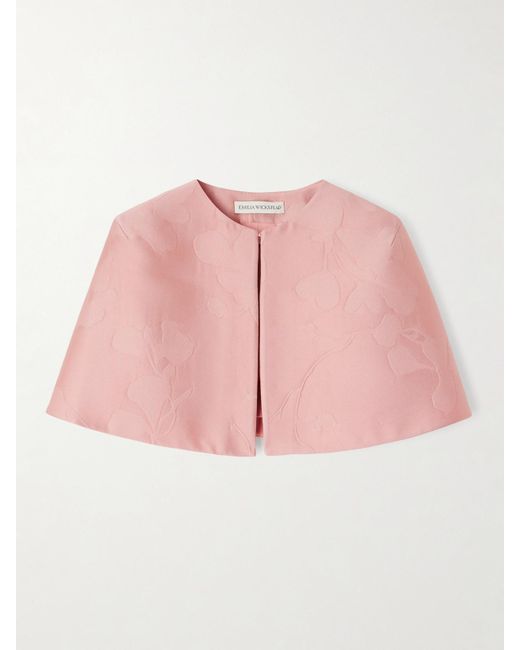 Emilia Wickstead Pink Domie Cloqué Cape