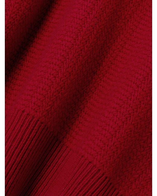 Max Mara Red Bessica Pullover Aus Einer Woll-Kaschmirmischung Mit Stehkragen