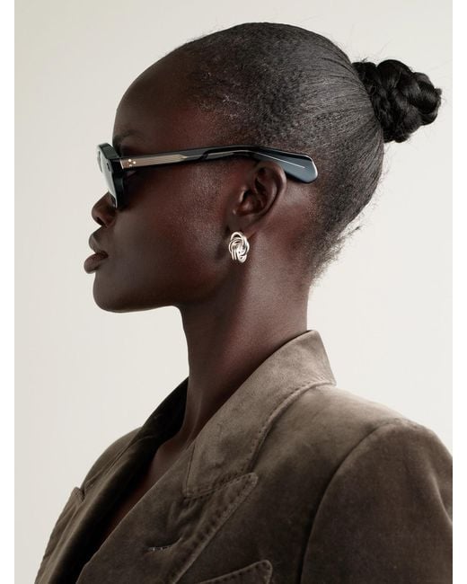 Jacques Marie Mage Black Richard Aviator-Style Acetate Sunglasses