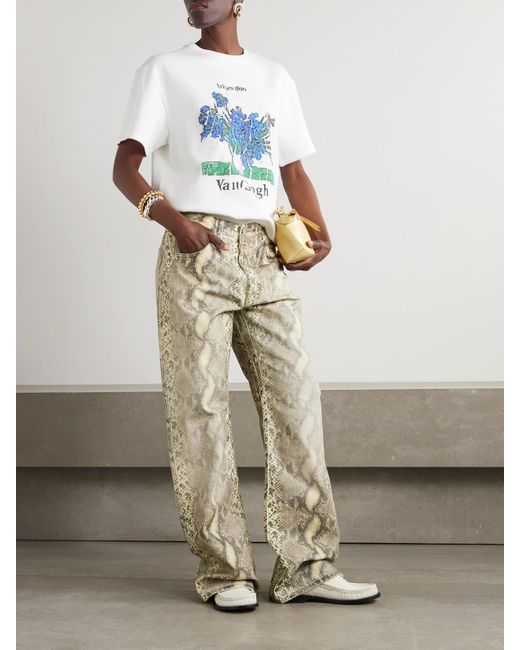 Loewe Blue T-Shirt Aus Jersey Aus Einer Baumwollmischung Mit Print