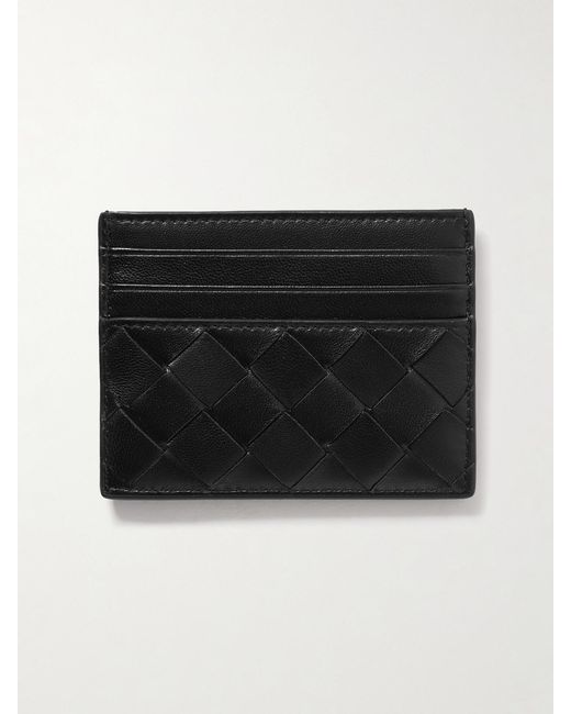Bottega Veneta Black Intrecciato Leather Cardholder
