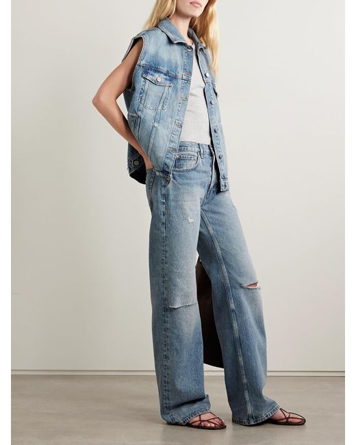 Anine Bing Blue Rory Denim Vest