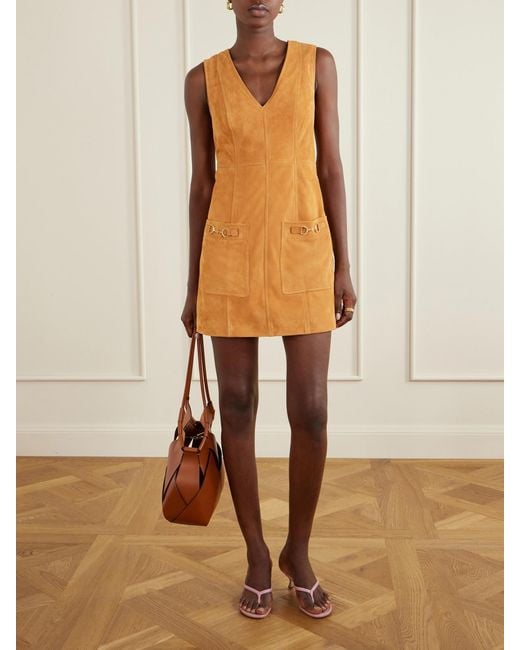Ulla Johnson Brown Sloane Suede Mini Dress