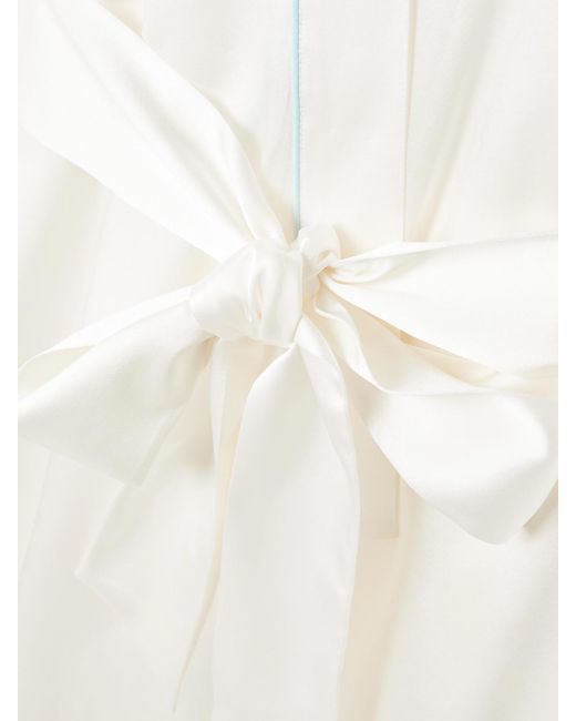 Olivia Von Halle White Mimi Silk-Satin Robe