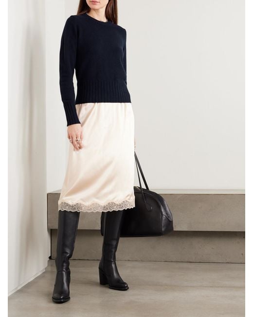Allude Blue Net Sustain Cashmere Sweater