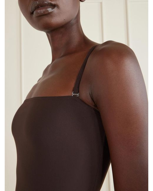 Alaïa Brown Stretch-Jersey Swimsuit
