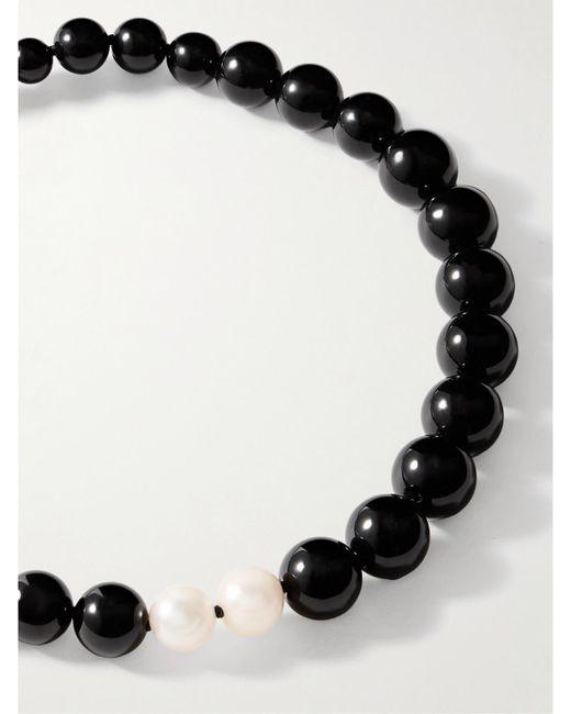 Completedworks Black Kette Mit Onyxen, Perlen Und Details Aus Recyceltem Silber