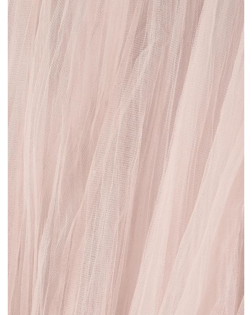 Marmar Halim Pink Plissé-Tulle Maxi Skirt