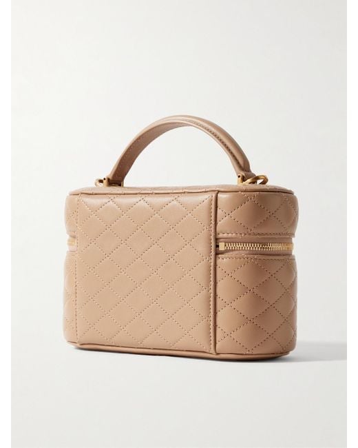 Saint Laurent Metallic Gaby Vanity Mini Quilted Leather Shoulder Bag